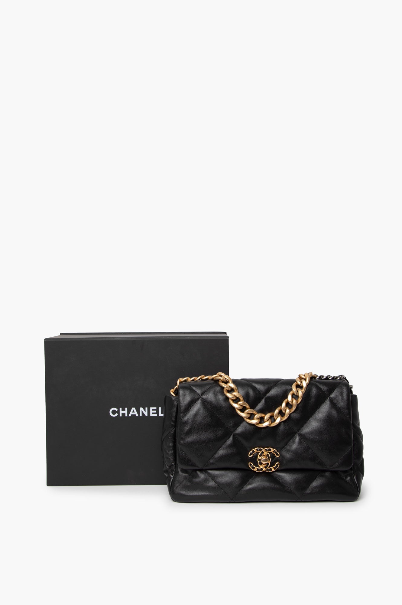 Chanel 19 Black Large G/S Hardware