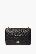 Chanel 2021 Black Caviar Maxi Classic Flap Bag