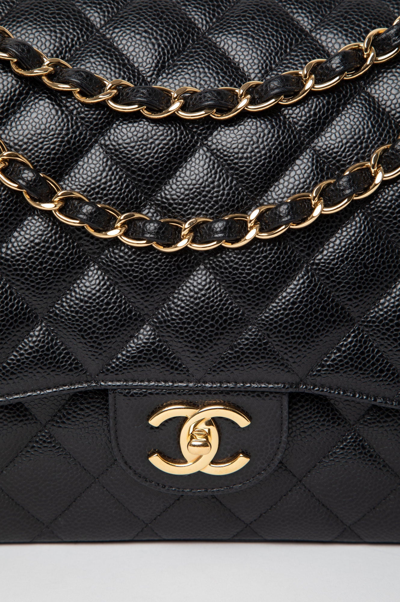 Chanel 2021 Black Caviar Maxi Classic Flap Bag