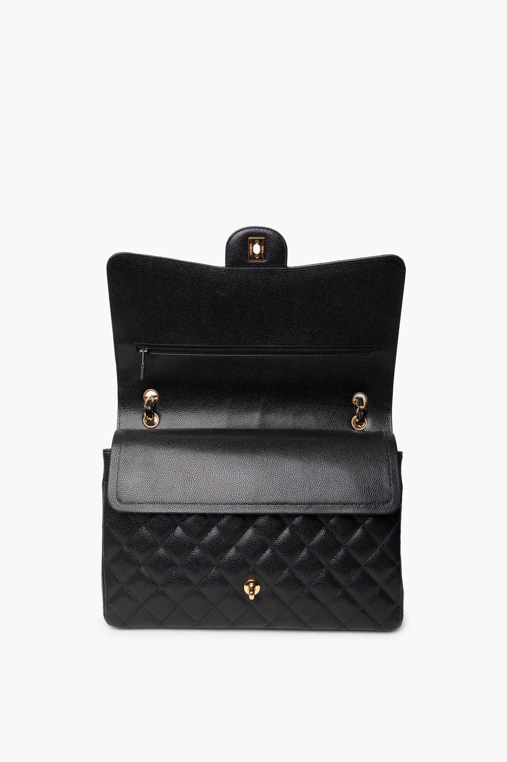 Chanel 2021 Black Caviar Maxi Classic Flap Bag