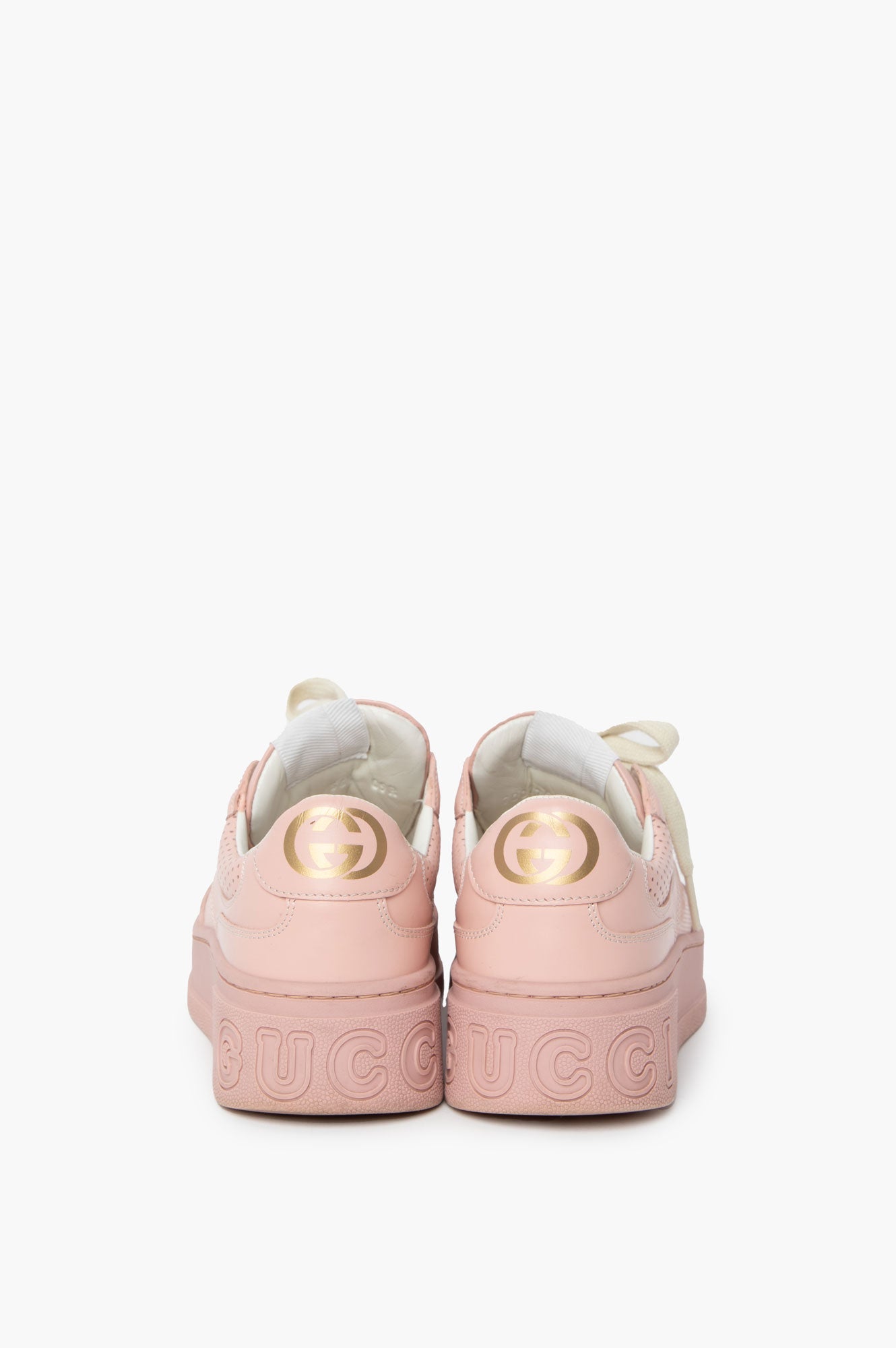 Gucci Pink GG Supreme Embossed Sneaker size 36.5