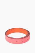 Hermes Reversible Belt Strap 32mm Pink/Orange Size 70