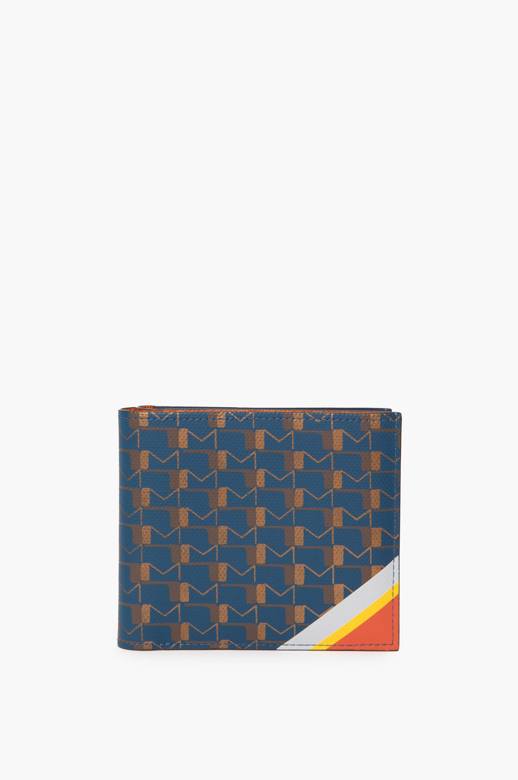 Moynat Blue Canvas Fold Wallet