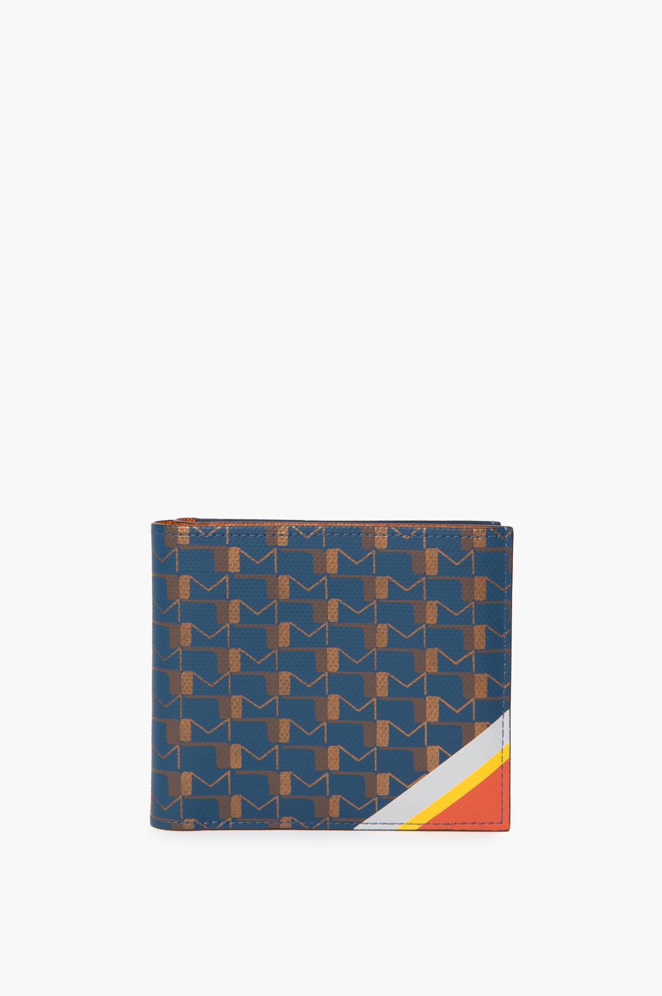 Moynat Blue Canvas Fold Wallet