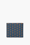 Moynat Blue Canvas Fold Wallet