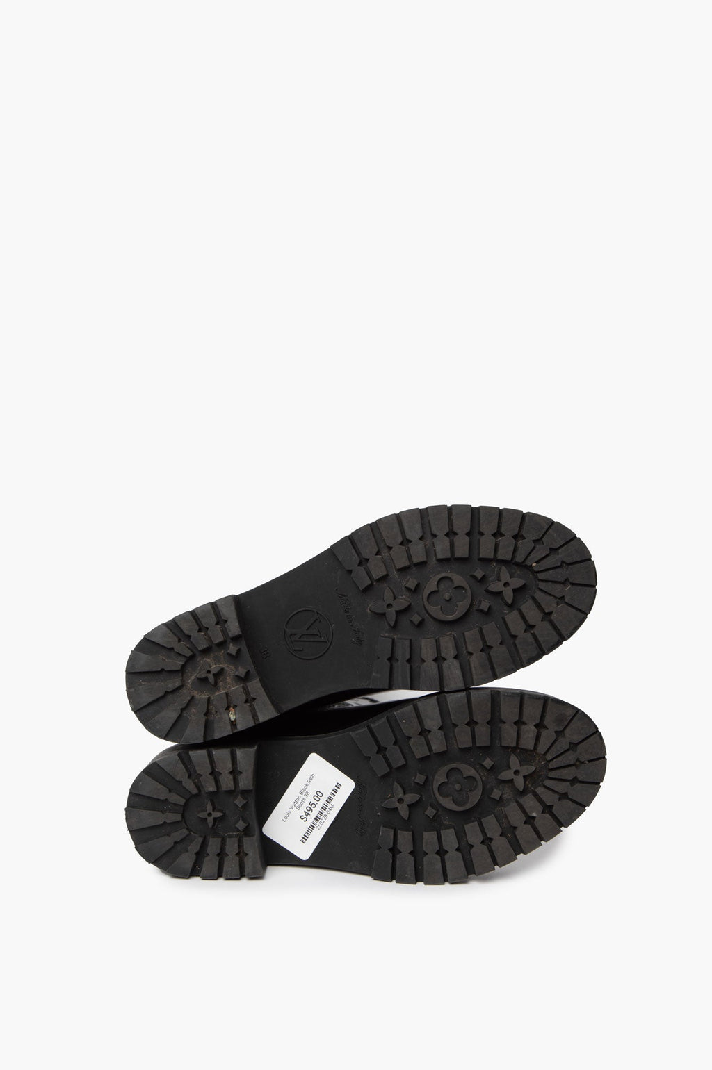 Louis Vuitton Drops Monogram Flat Half Rubber Boots size 38