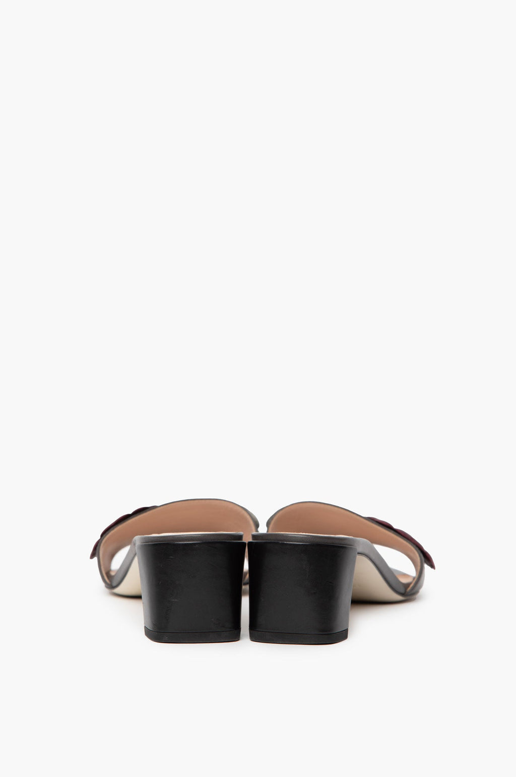 Fendi Leather Studded Accents Slides Size 39