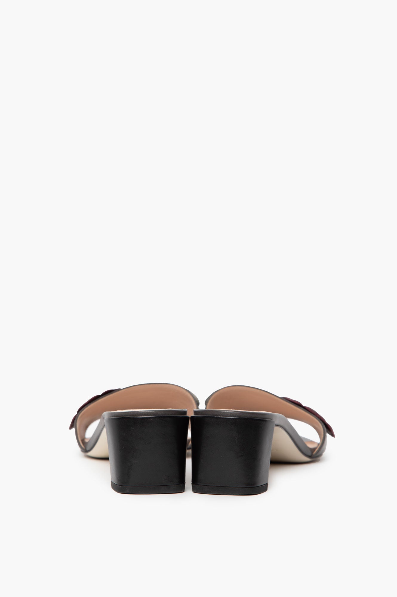 Fendi Leather Studded Accents Slides Size 39