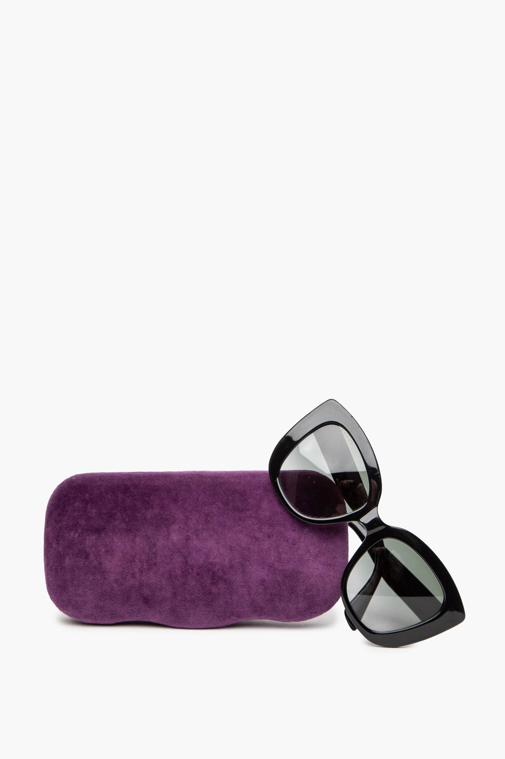 Gucci GG0327S Black Square Cat Eye Sunglasses