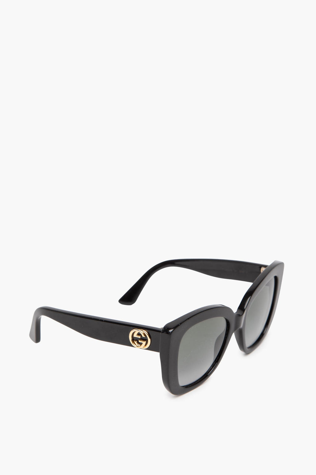 Gucci GG0327S Black Square Cat Eye Sunglasses
