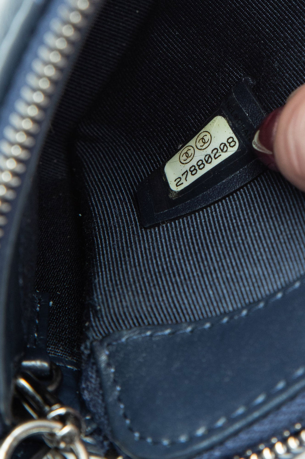 Chanel Navy Blue Aged Calfskin Mini Gabrielle Bag
