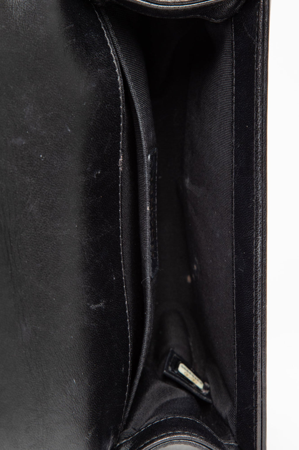 Chanel Black/Blue Chevron Fabric and Leather Small Boy Flap Bag