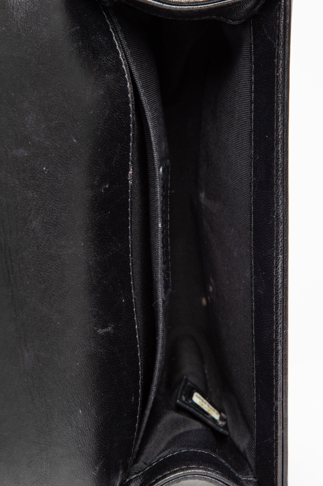 Chanel Black/Blue Chevron Fabric and Leather Small Boy Flap Bag