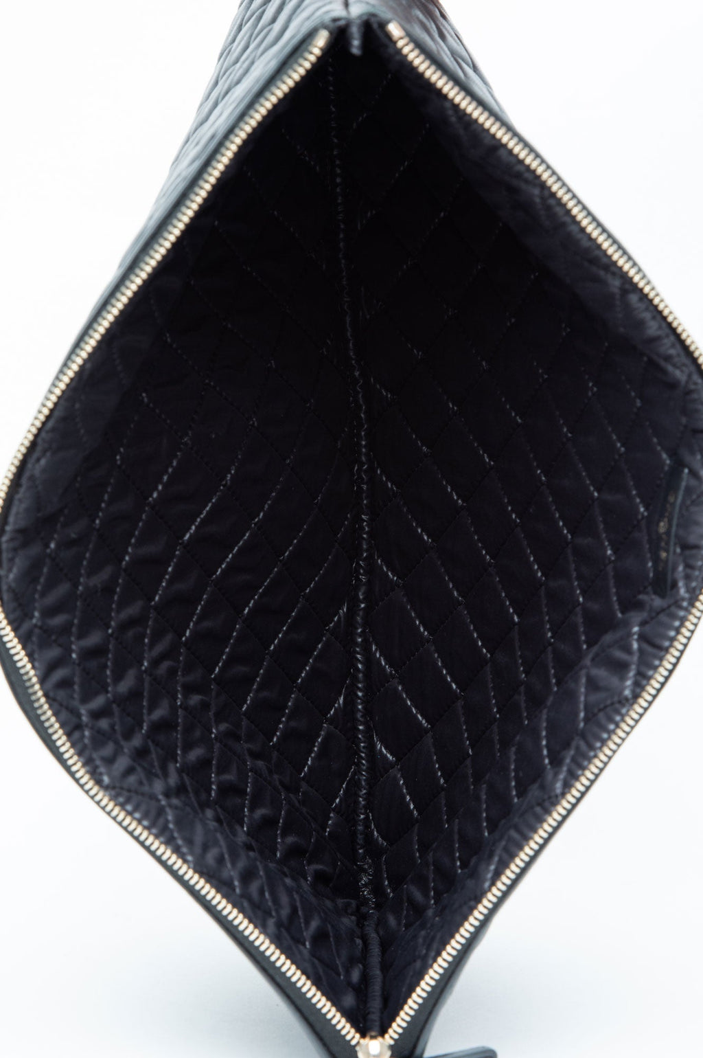 Chanel Boy Large Black Lambskin Zip Pouch