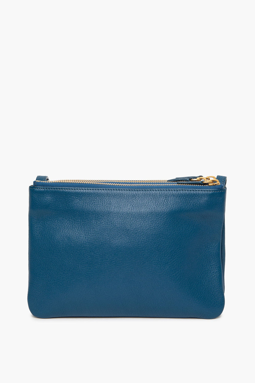 Celine Prussian Blue Leather Small Trio Bag