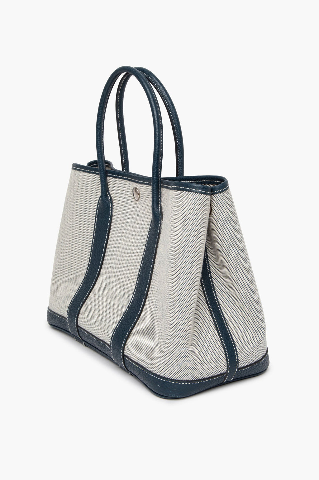 Hermès Navy/Natural Canvas Garden Party 30 Tote