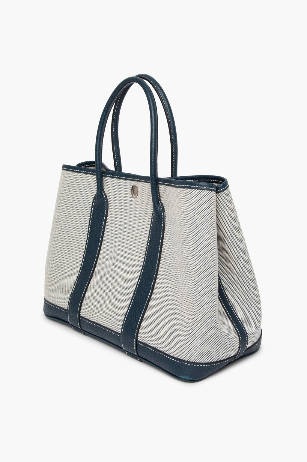 Hermès Navy/Natural Canvas Garden Party 30 Tote