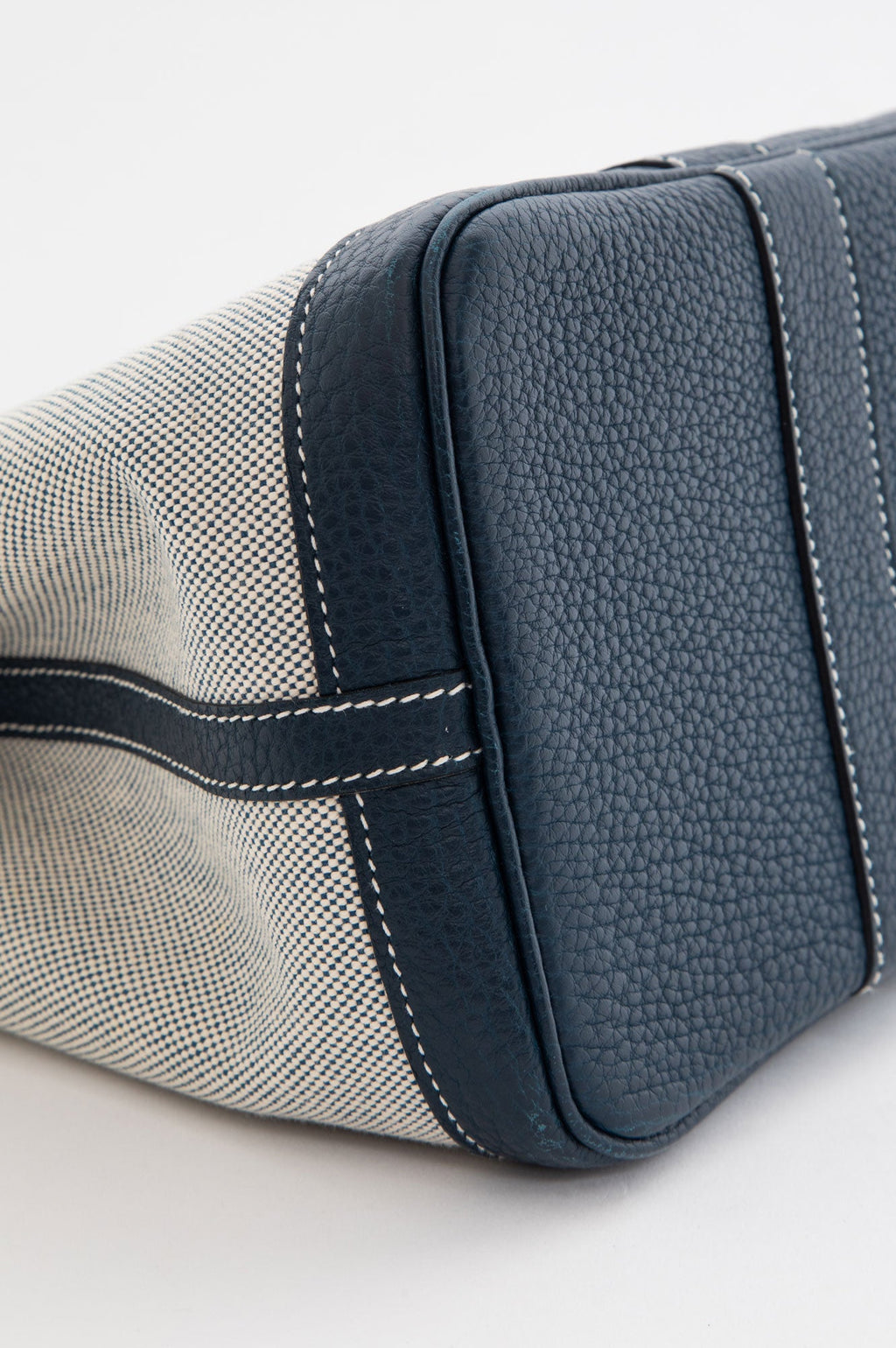 Hermès Navy/Natural Canvas Garden Party 30 Tote