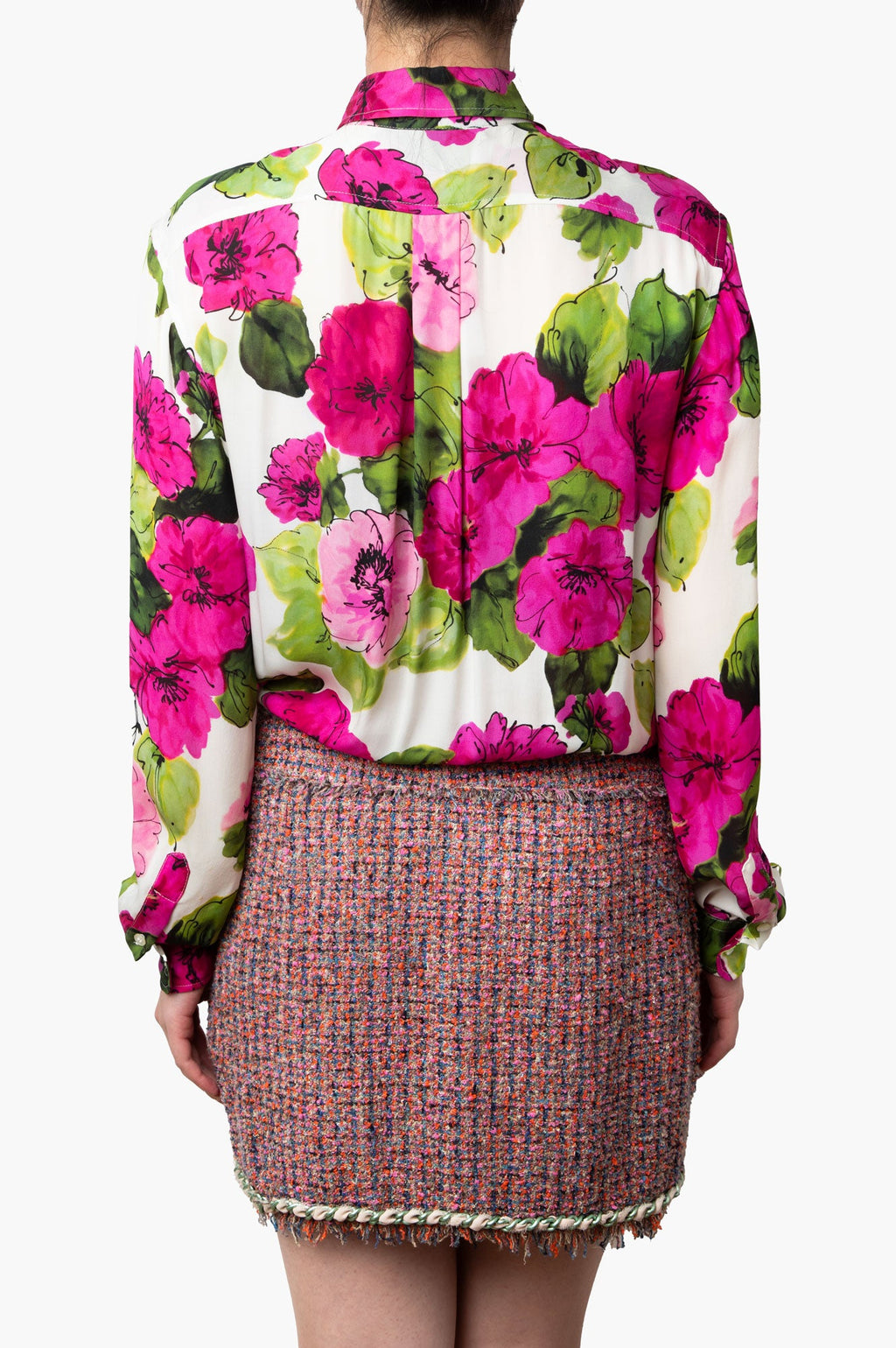 D&G Tweed Chain Silk Peony Dress Size 40