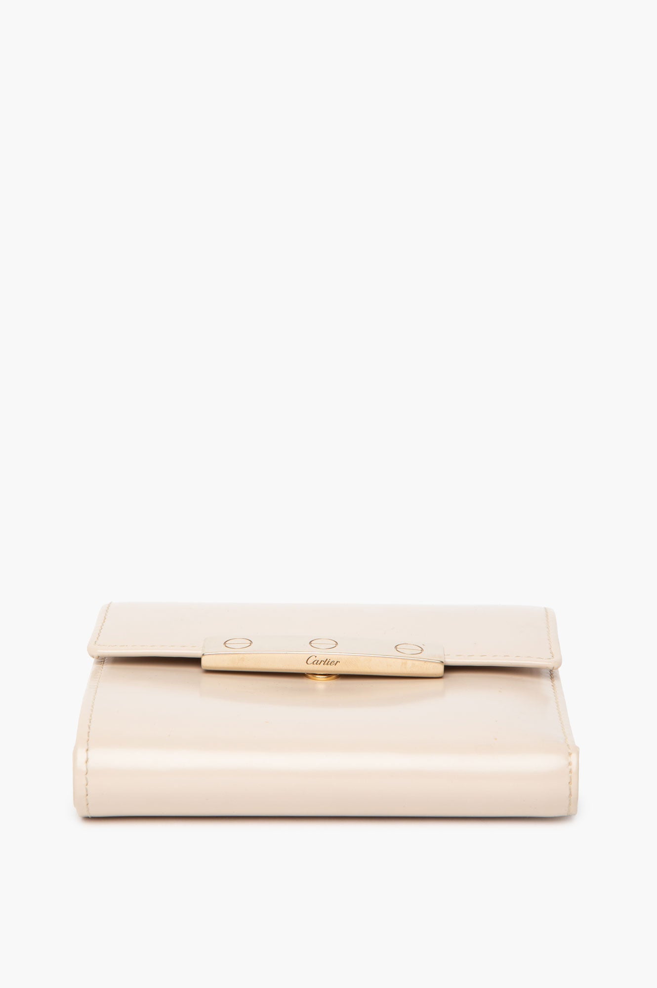 Cartier Ecru Calfskin Love Flap Wallet