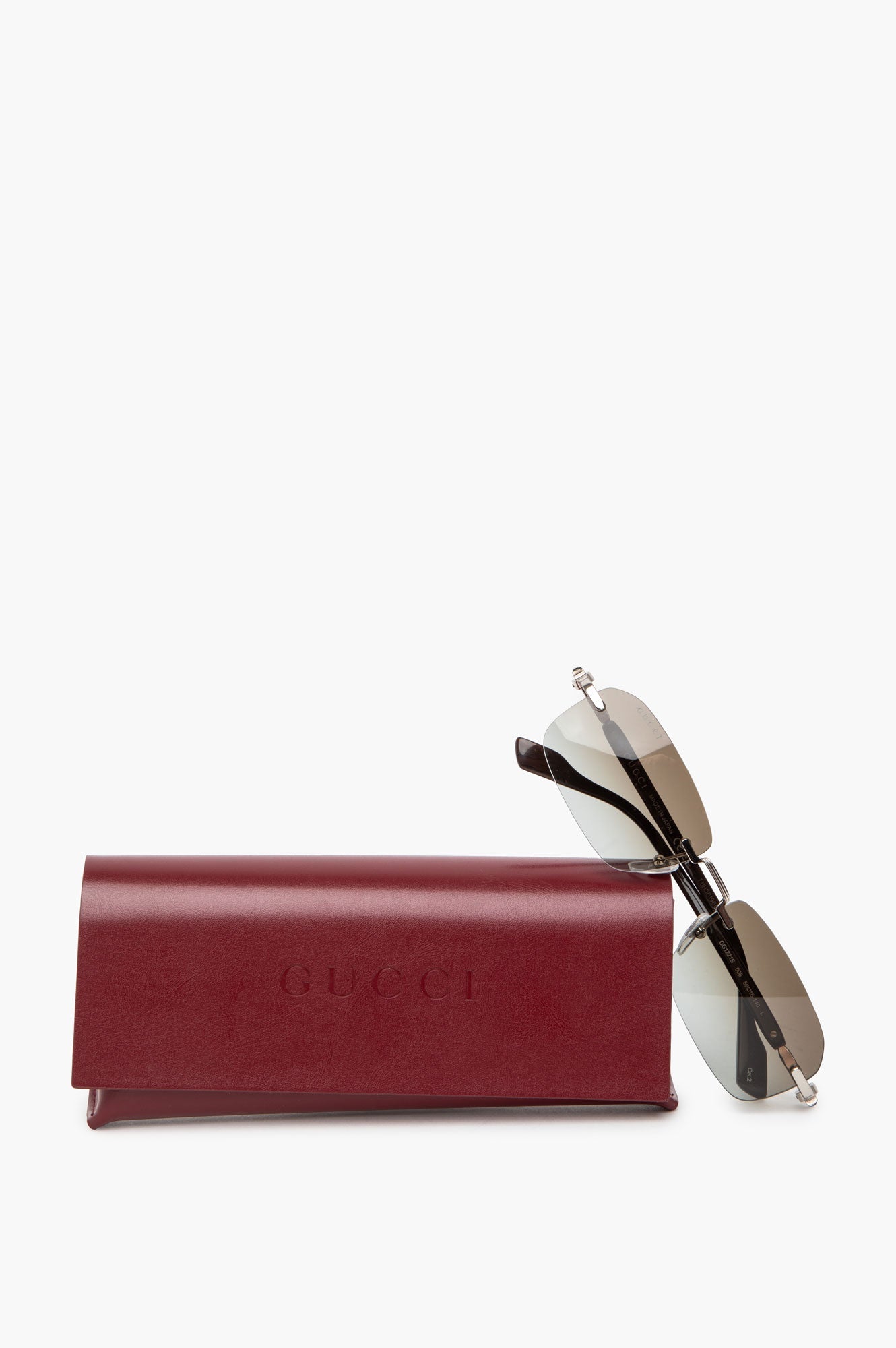 Gucci Rectangular Rimless Sunglasses