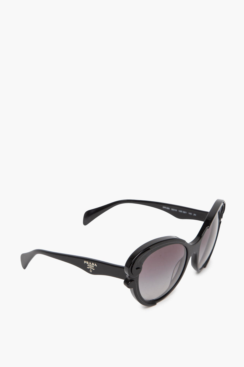 Prada SPR28N Black Baroque Cateye Sunglasses