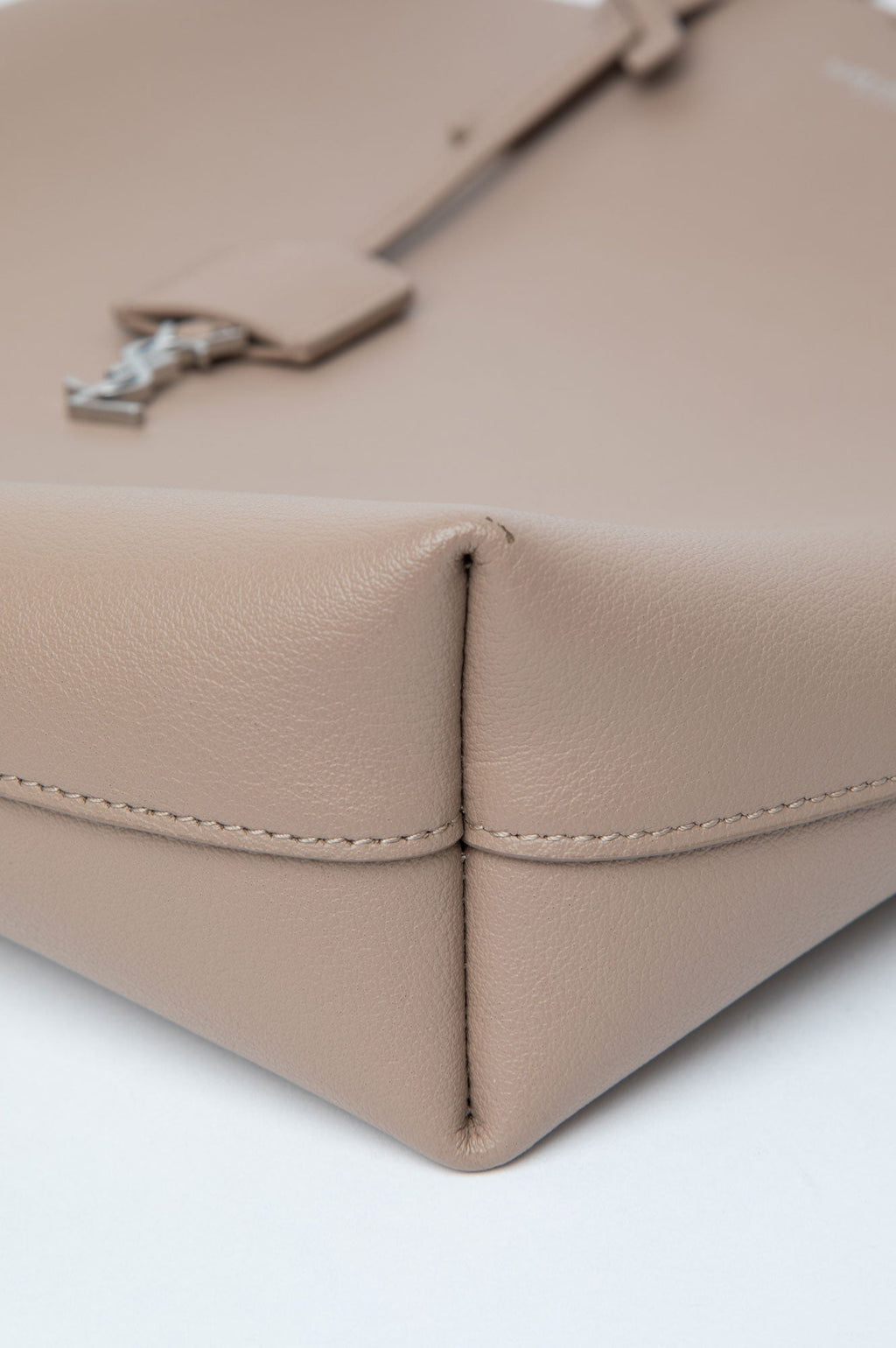 Saint Laurent Nude Beige Calfskin Toy Shopping Tote