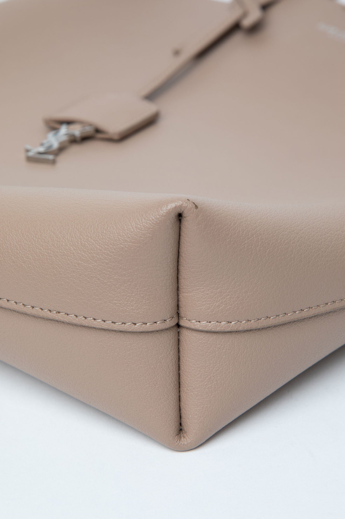 Saint Laurent Nude Beige Calfskin Toy Shopping Tote
