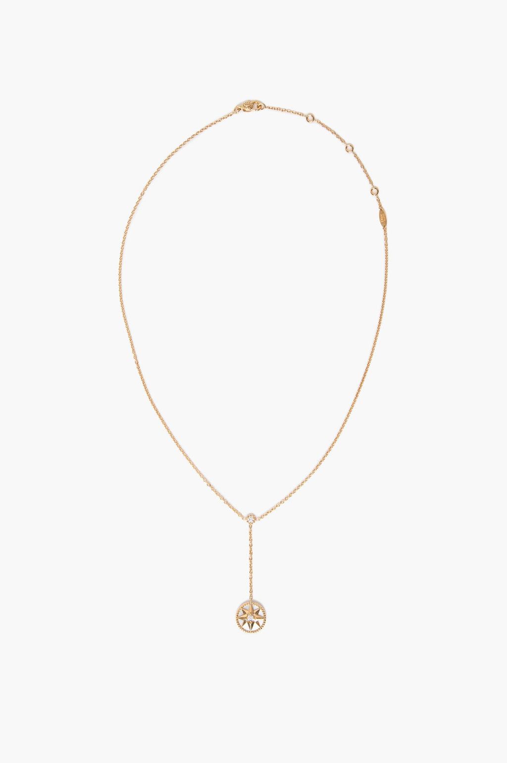 Christian Dior 18k Gold Diamond Mother-of-Pearl Rose des Vents Necklace