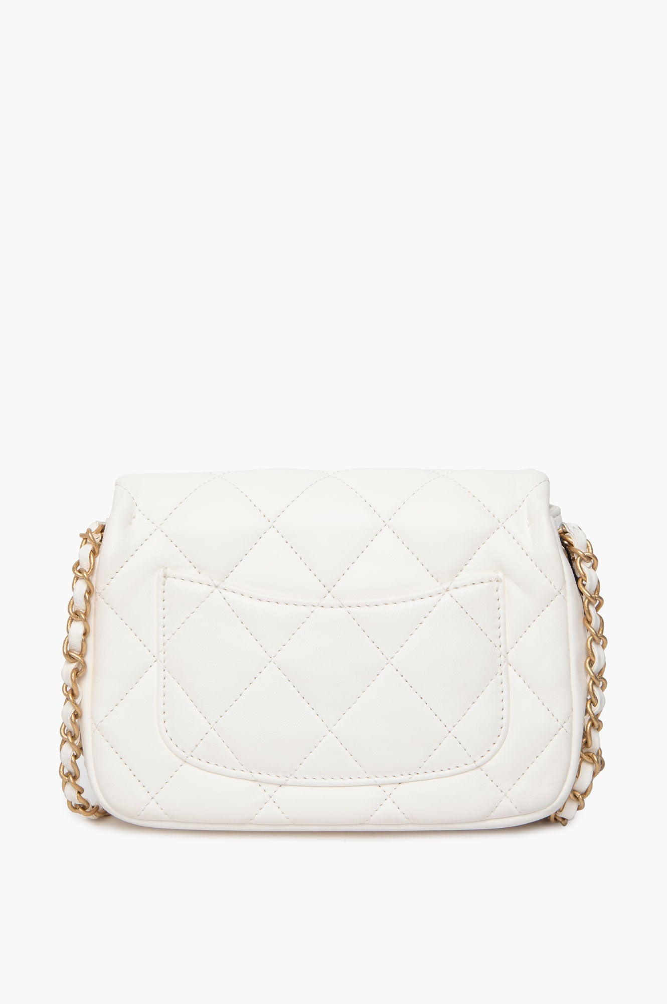 Chanel White Calfskin Small Dynasty Flap Bag