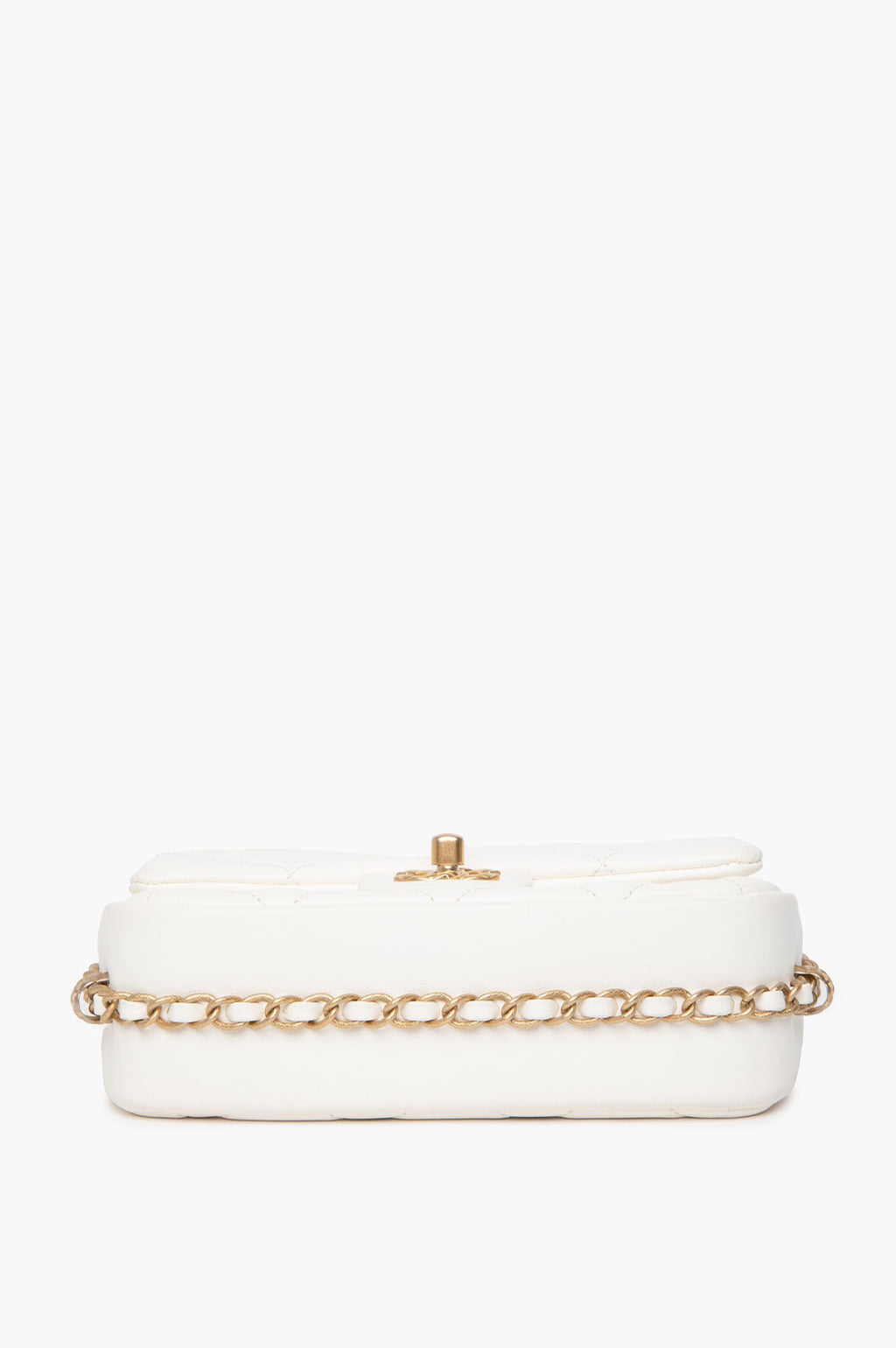 Chanel White Calfskin Small Dynasty Flap Bag