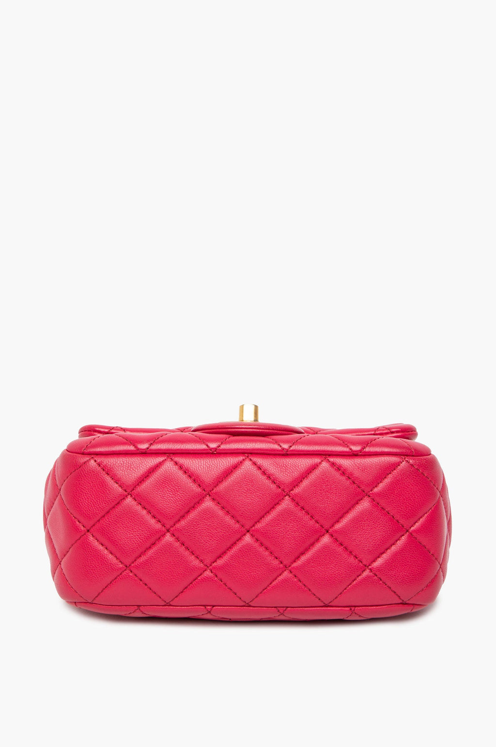 Chanel Pink Lambskin Mini Square Pearl Crush Bag