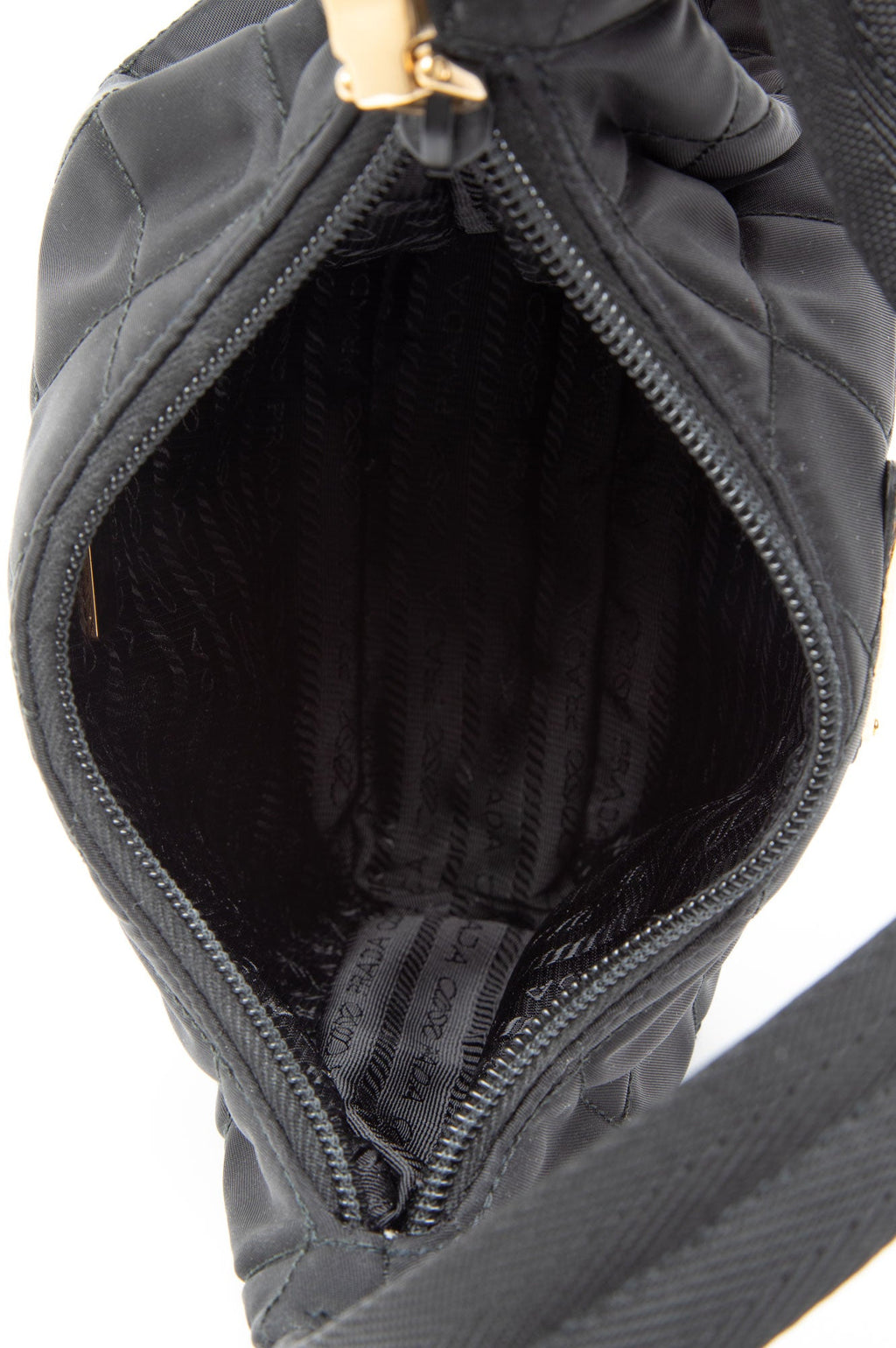Prada Quilted Black Tetusso Nylon Shoulder Bag