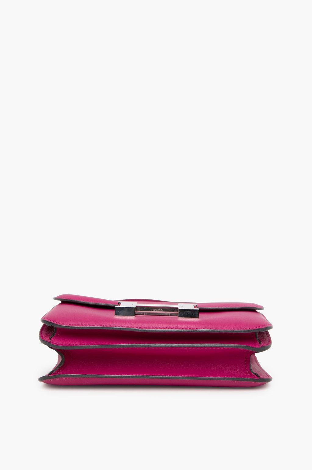 Hermes Mini Constance 18 Rose Pourpre Evercolor Palladium Hardware