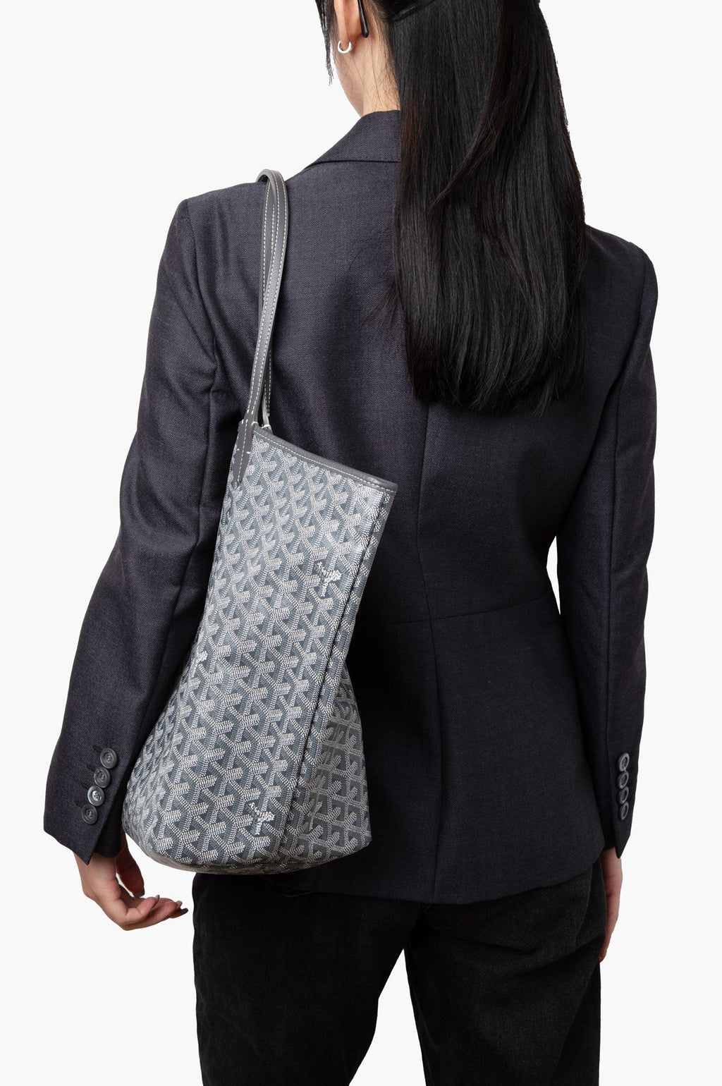 Goyard St Louis Bag GM Grey with Pouch