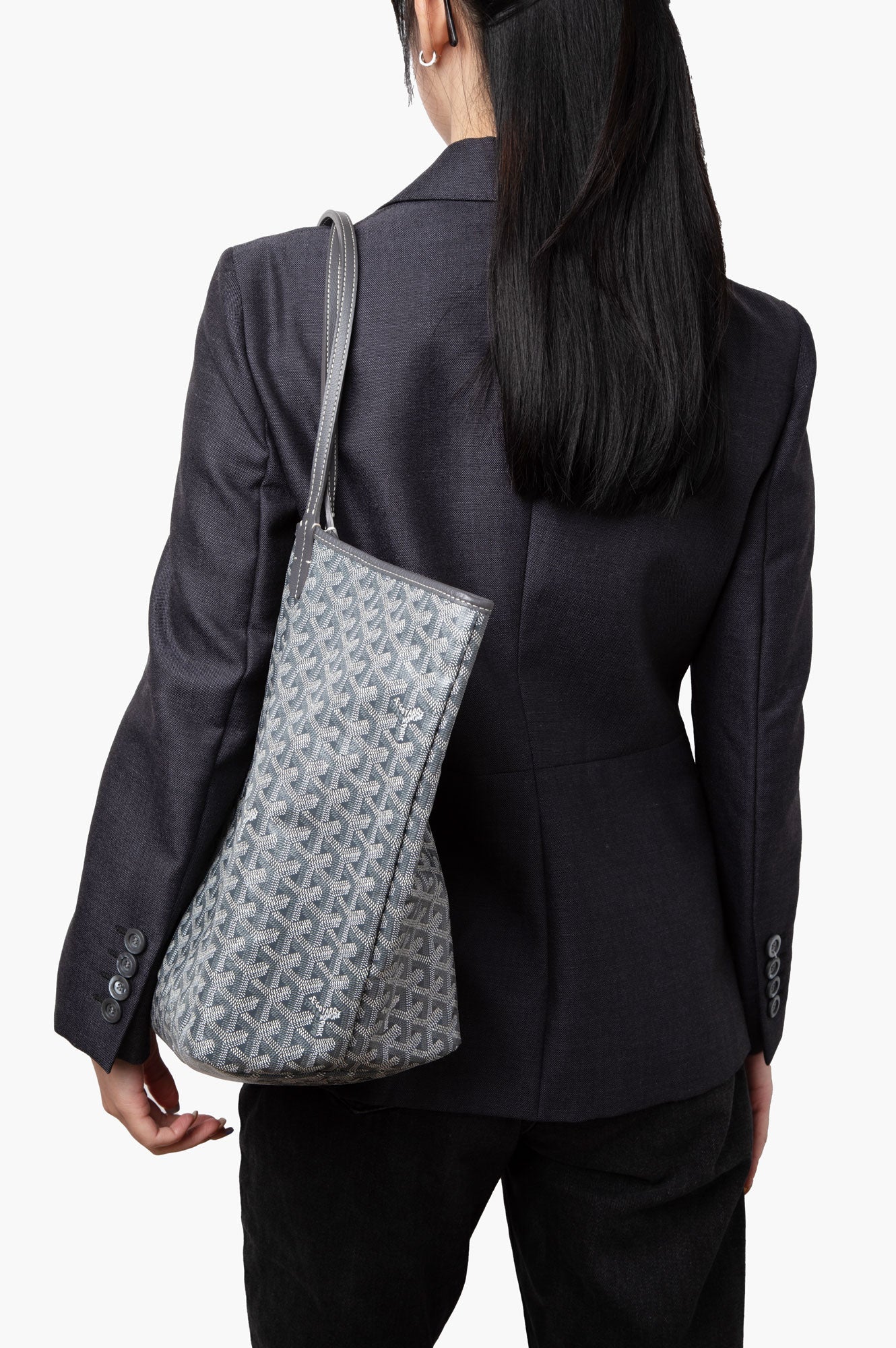 Goyard St Louis Bag GM Grey with Pouch