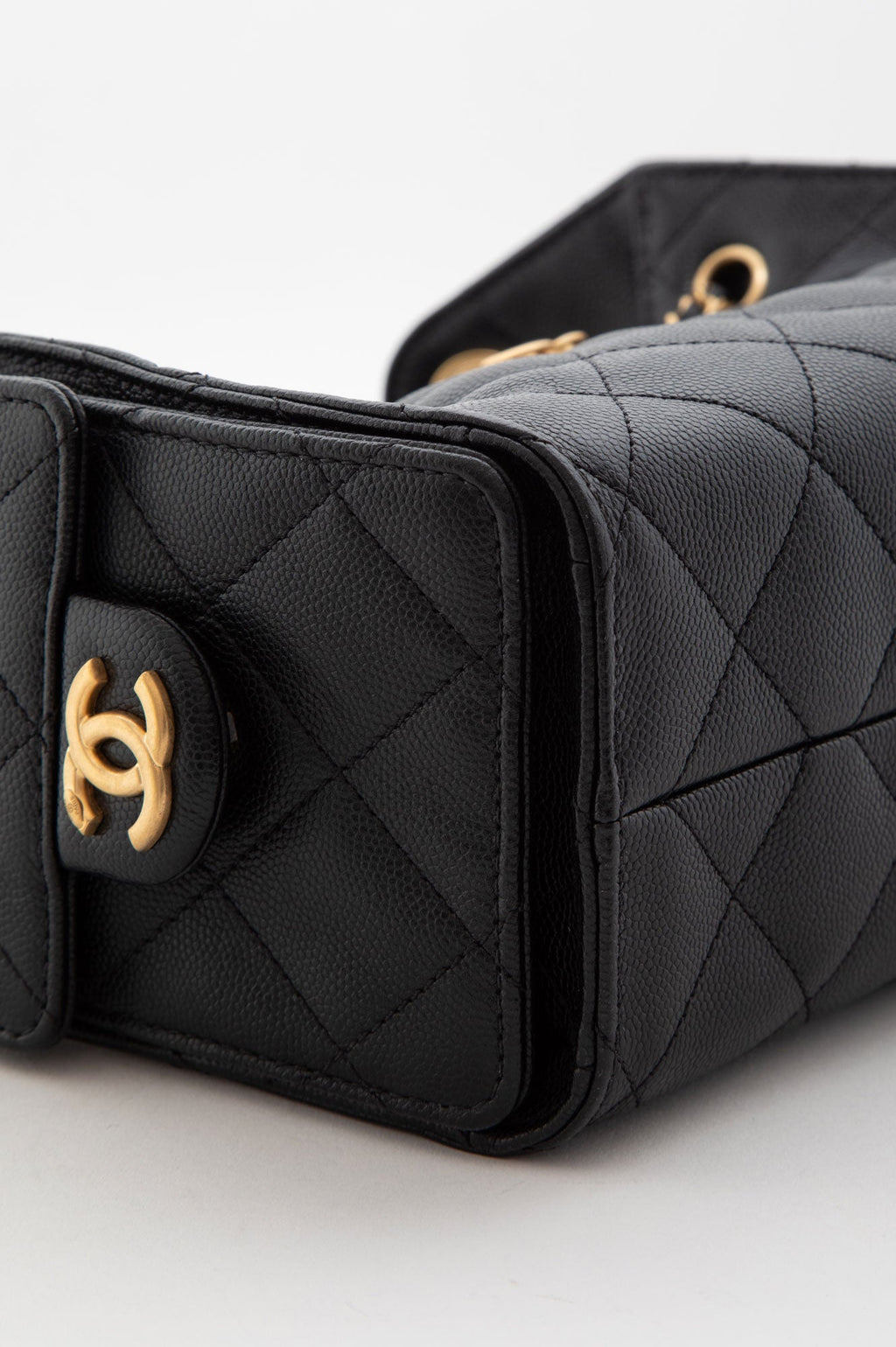 Chanel Black Quilted Caviar Mini 25 Bag