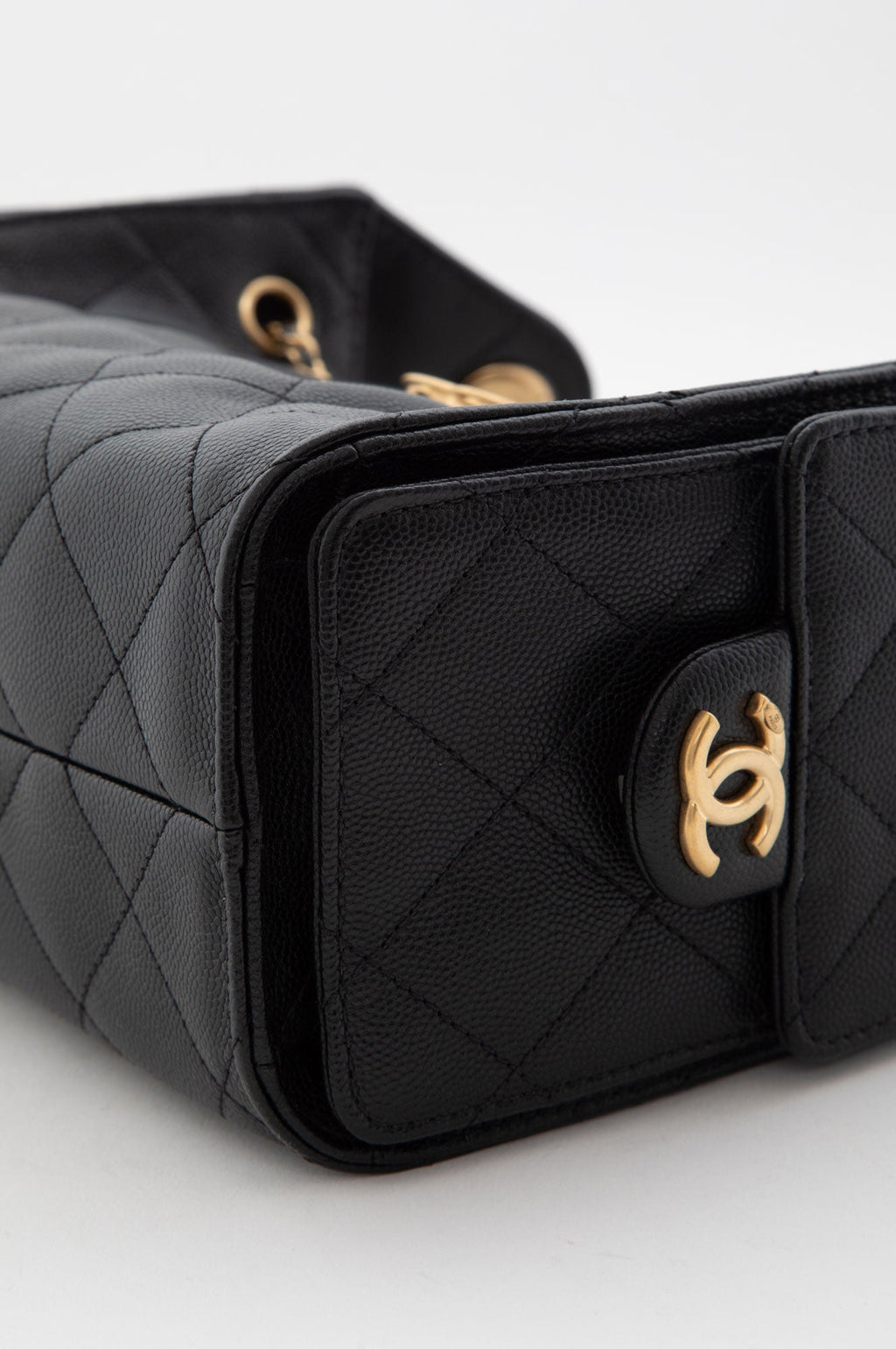 Chanel Black Quilted Caviar Mini 25 Bag