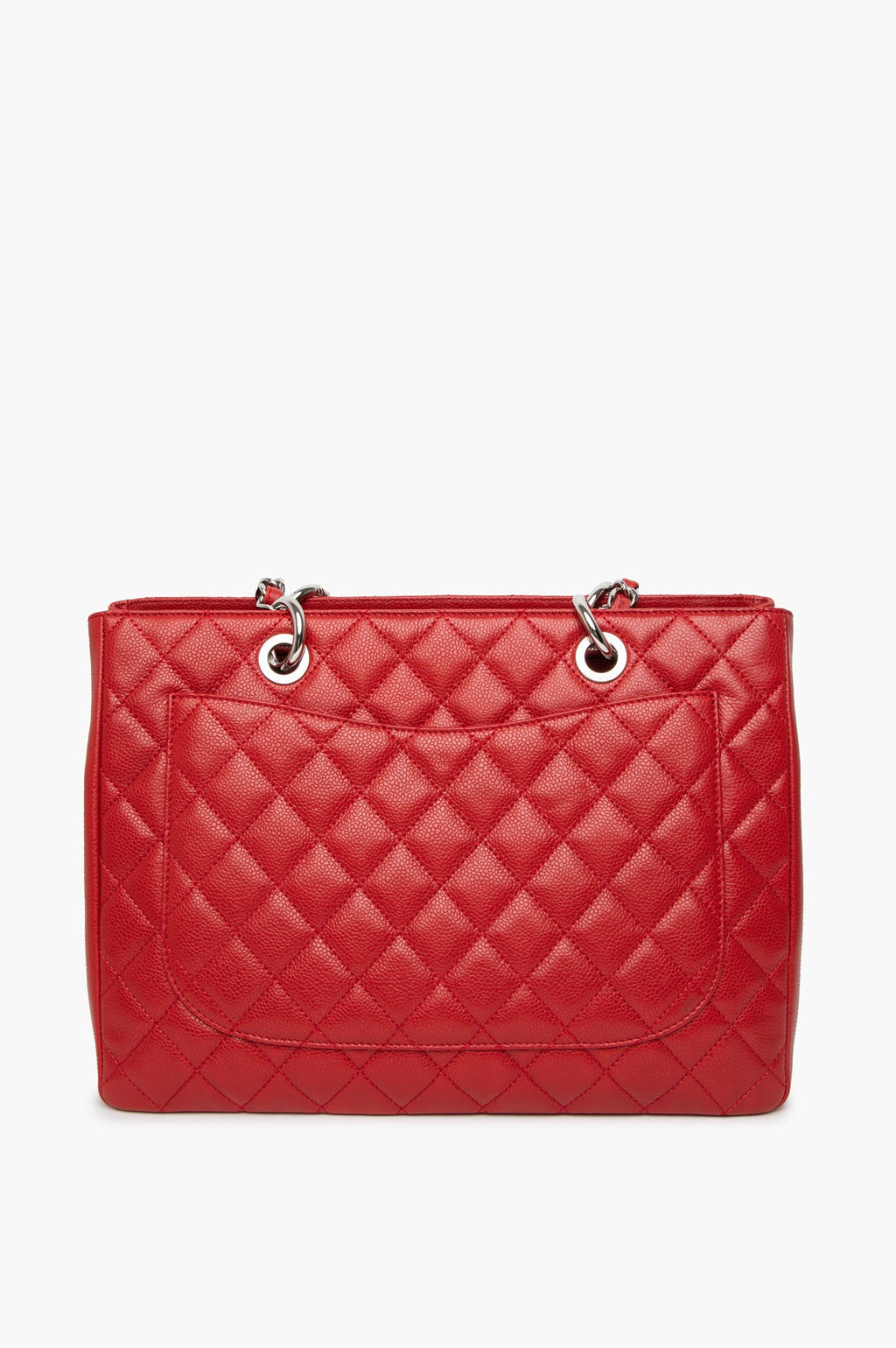 Chanel Red Caviar Grand Shopping Tote