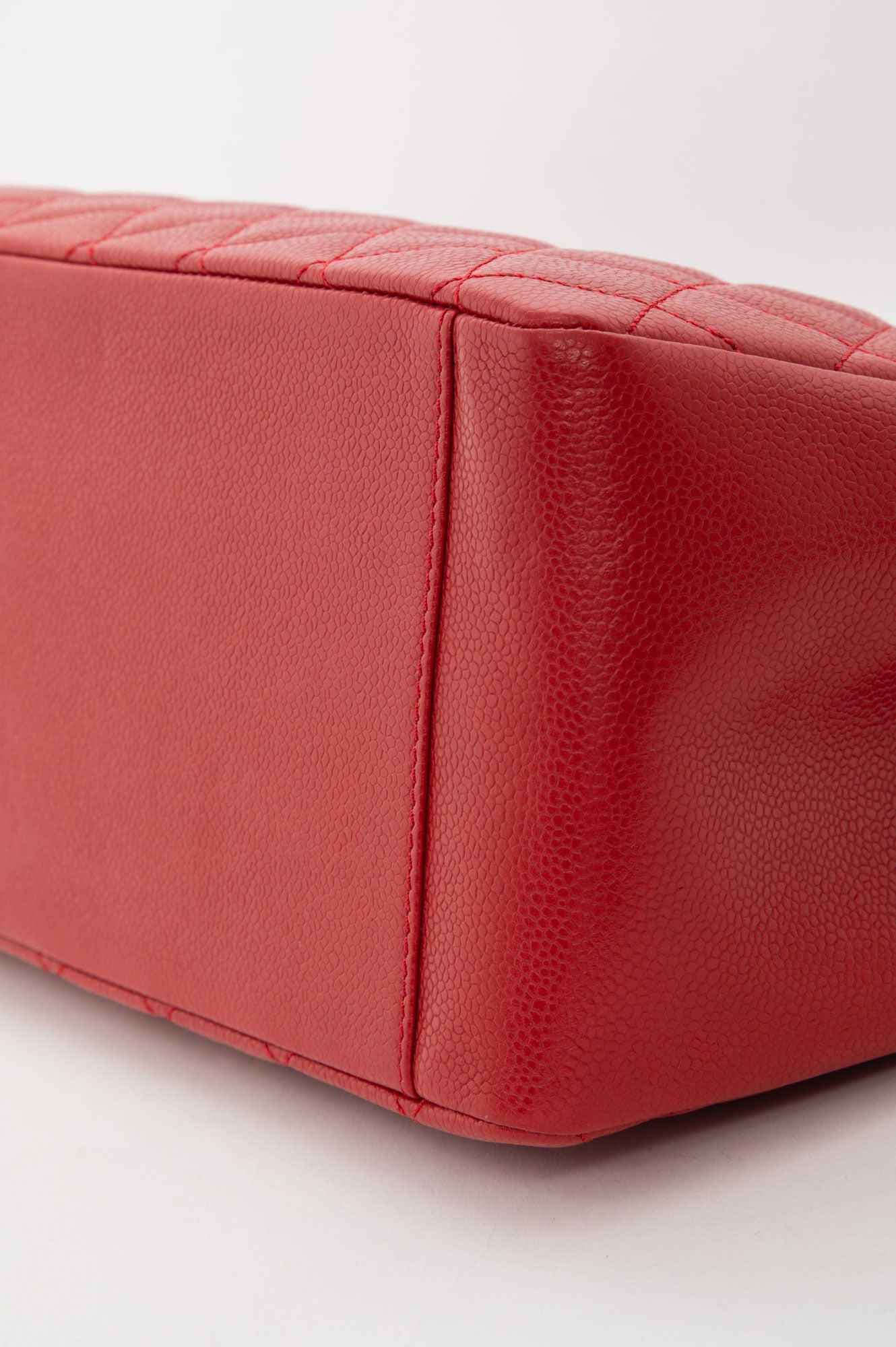 Chanel Red Caviar Grand Shopping Tote