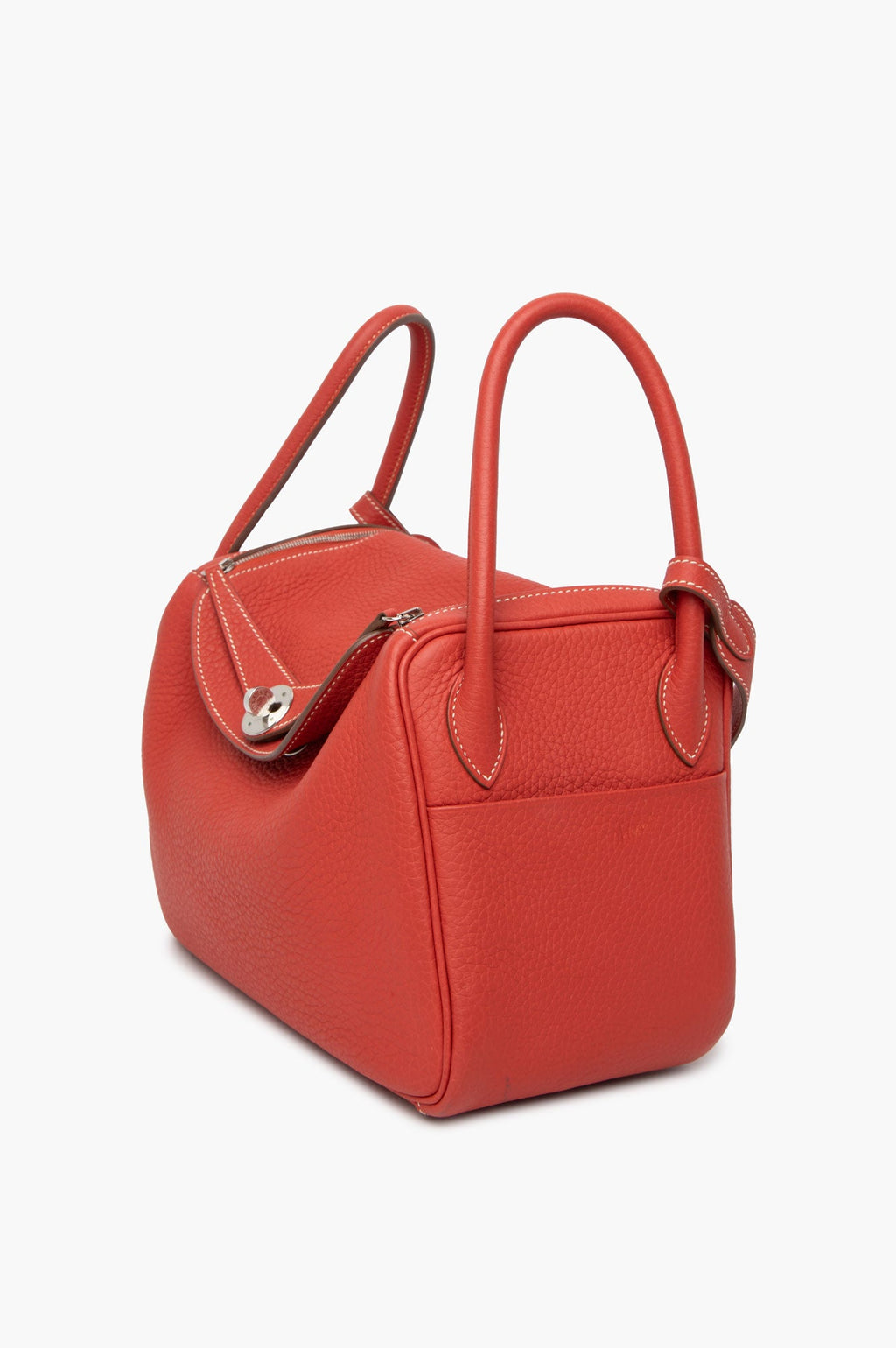 Hermès Sanguine Clemence Leather Lindy 26