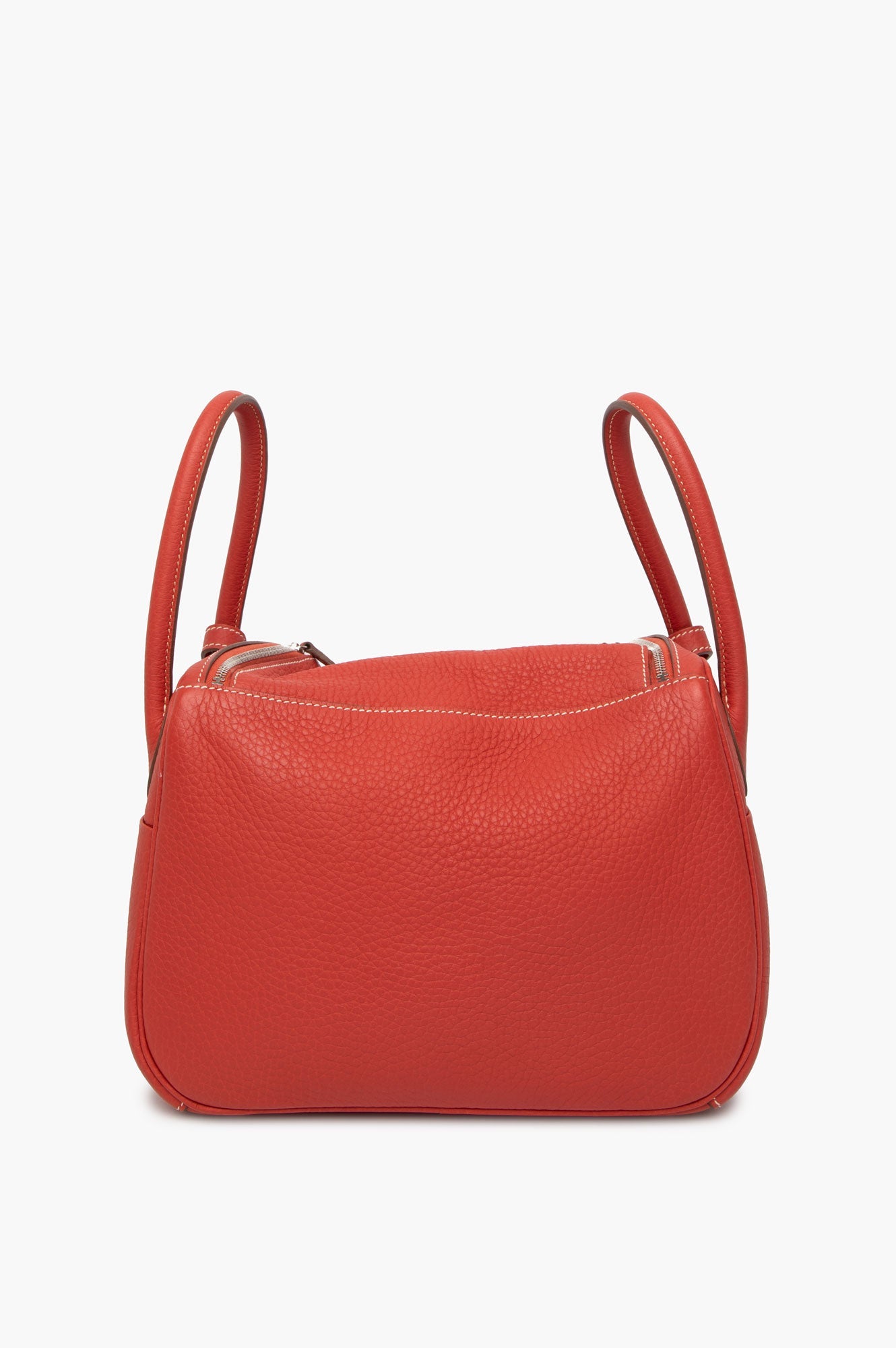 Hermès Sanguine Clemence Leather Lindy 26