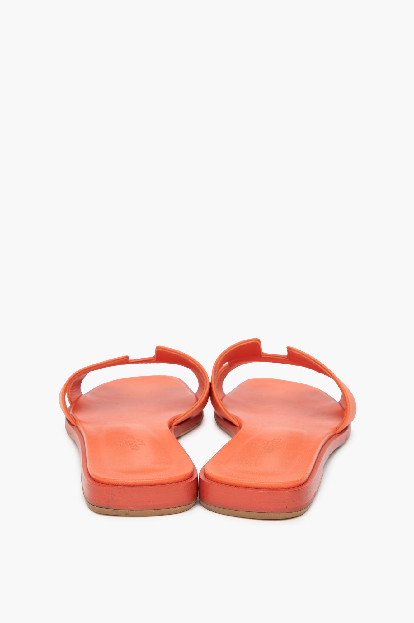 Hermès Orange Epsom Oran Sandals Size 37