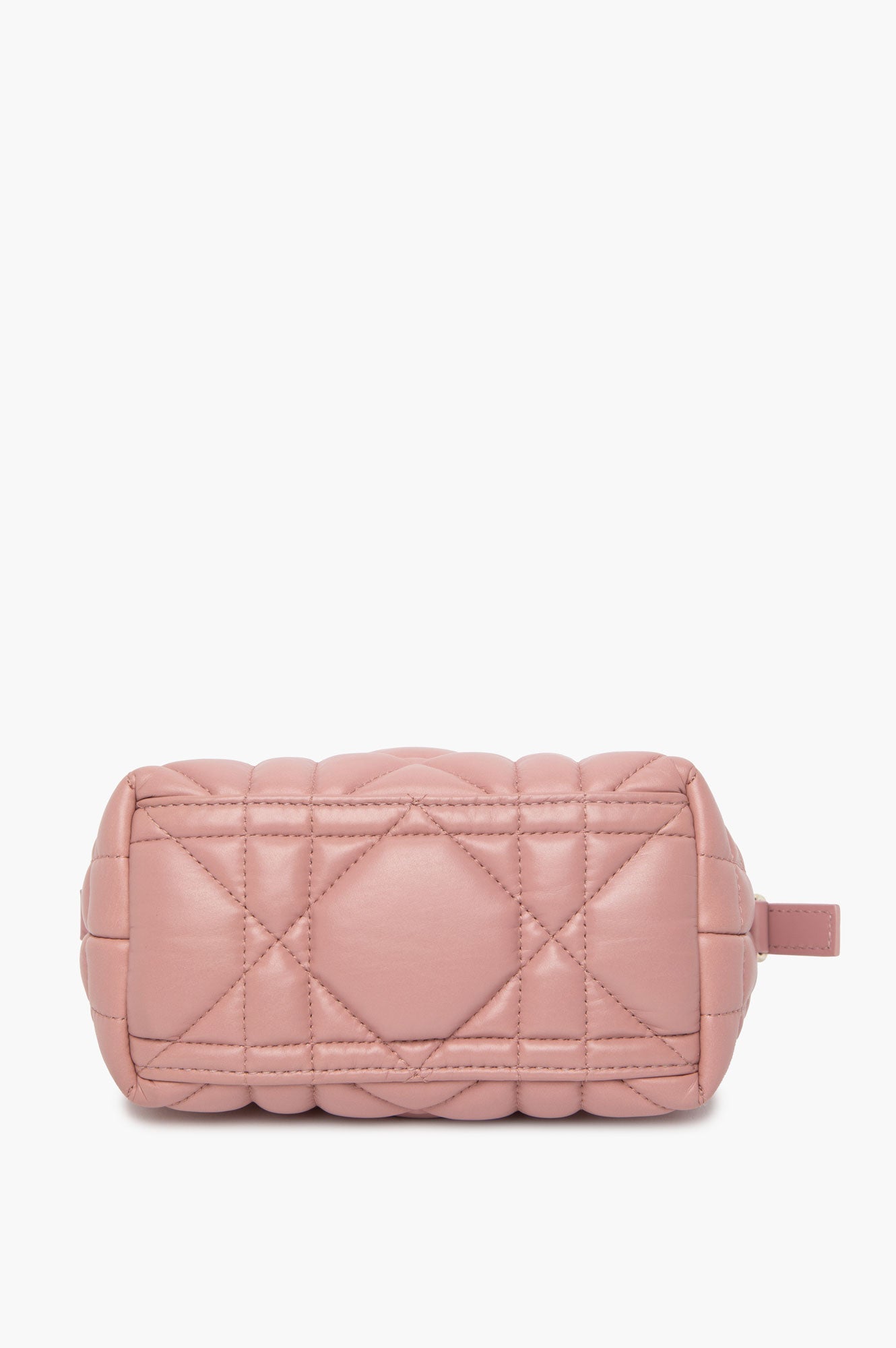 Christian Dior Pink Calfskin Small Macrocannage Diortravel Nomad Pouch