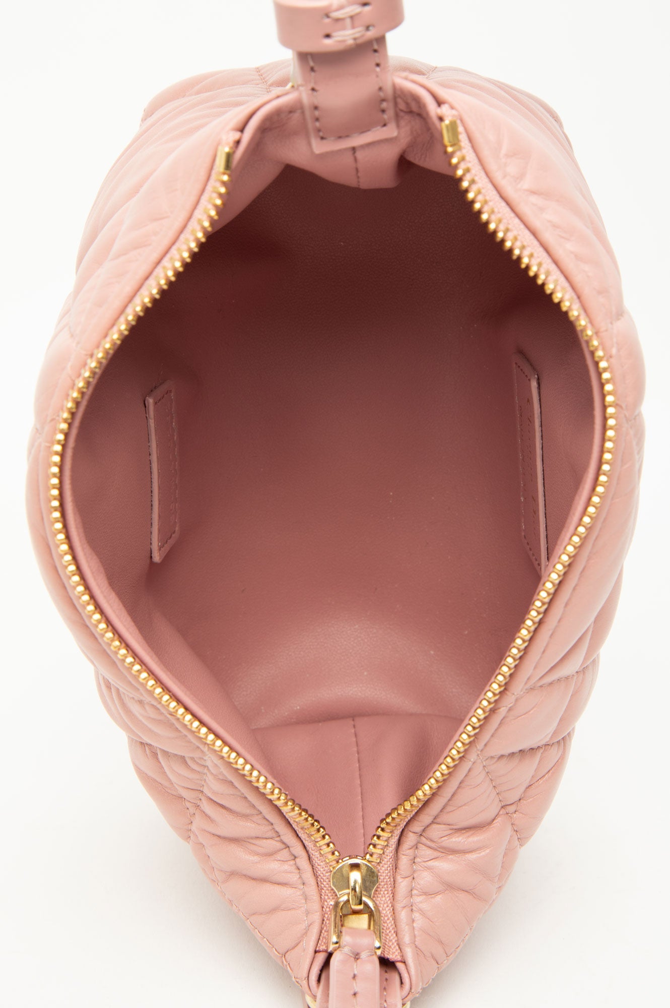 Christian Dior Pink Calfskin Small Macrocannage Diortravel Nomad Pouch