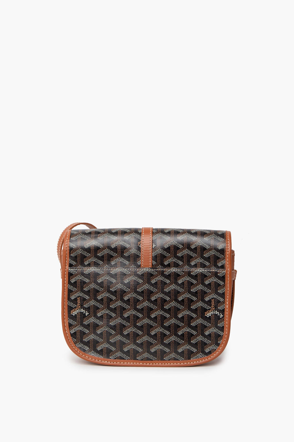 Goyard Brown Leather Monogram Canvas Belvedere II PM Crossbody Bag