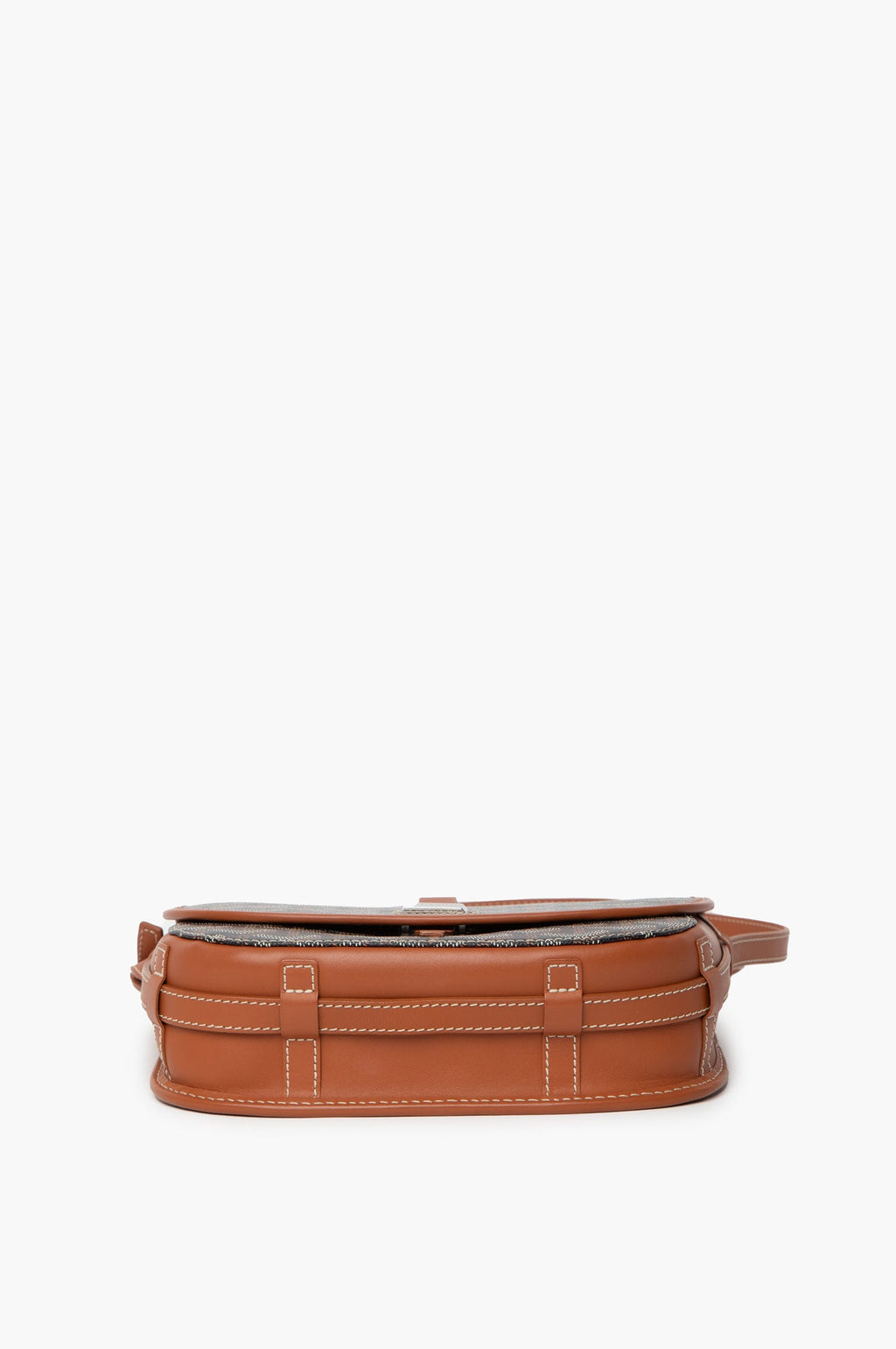 Goyard Brown Leather Monogram Canvas Belvedere II PM Crossbody Bag