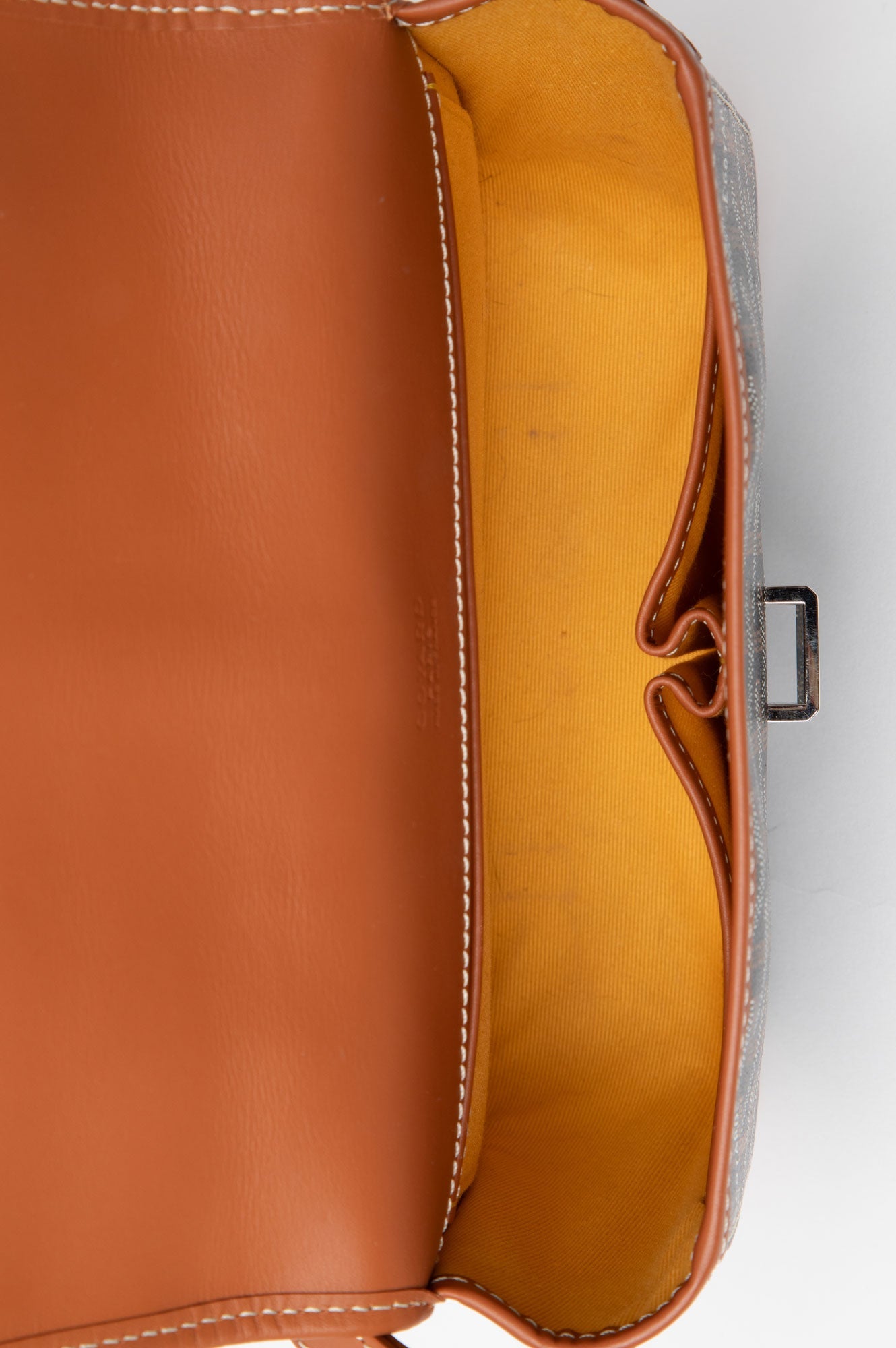 Goyard Brown Leather Monogram Canvas Belvedere II PM Crossbody Bag