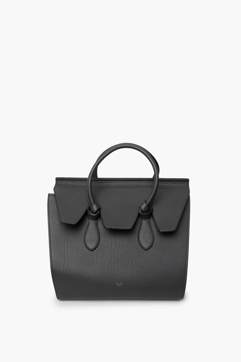 Celine Black Leather Tie Knot Tote