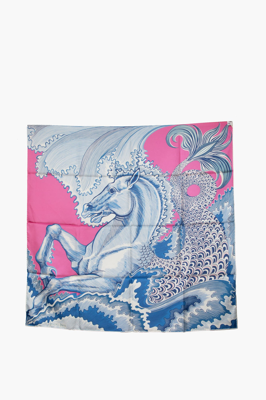 Hermes Cheval Sirene Double Face scarf 90
